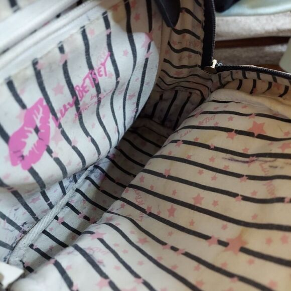 ‎Betsey Johnson quilted mini backpack pink black Lu Two - Picture 9 of 16